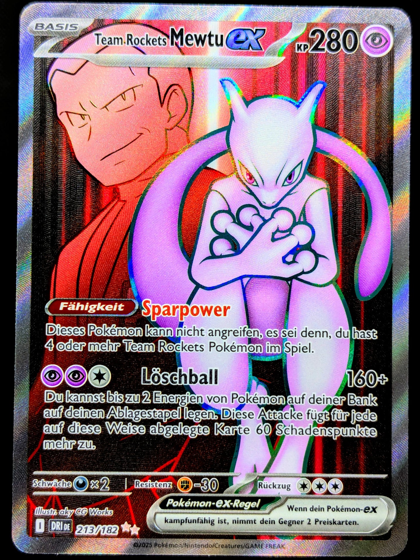 Team Rockets Mewtu ex (DRI 213) DE