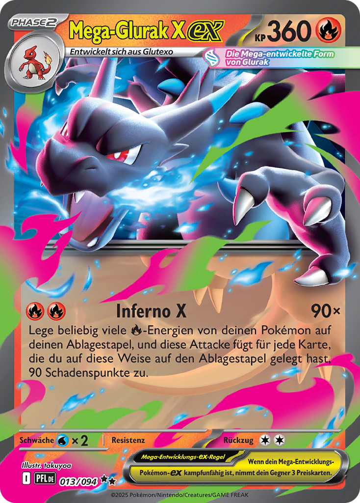 Mega Glurak X ex (PFL 013) DE